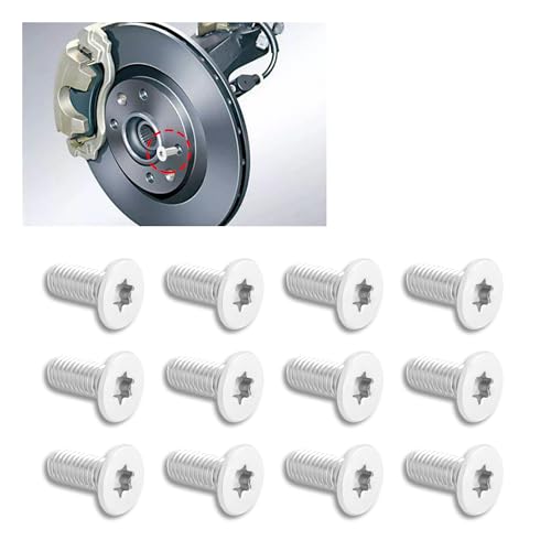 12PCS Brake Rotor Screw Replacement OEM#11609271, Stainless Steel Parts Compatible With Buick Enclave, Chevrolet Suburban Silverado, Standard Auto Rotor Retaining Screw