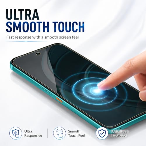 Image of FIRST MART Tempered Glass Screen Protector for Realme P4s 5G - Full-Glue Screen Guard, 3D Edge to Edge, HD Clear, Bubble-Free, Case-Friendly, Black, Pack of 2
