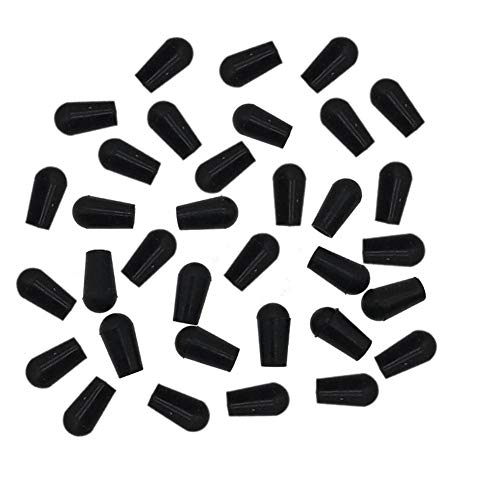 Luluxing 100 Stück Gummiendkappen Schwarze Rutschfeste Silikonendkappen 5mm Durchmesser Hochtemperaturbeständige Gummihülse Gewindeschutzgummiendkappen Cover