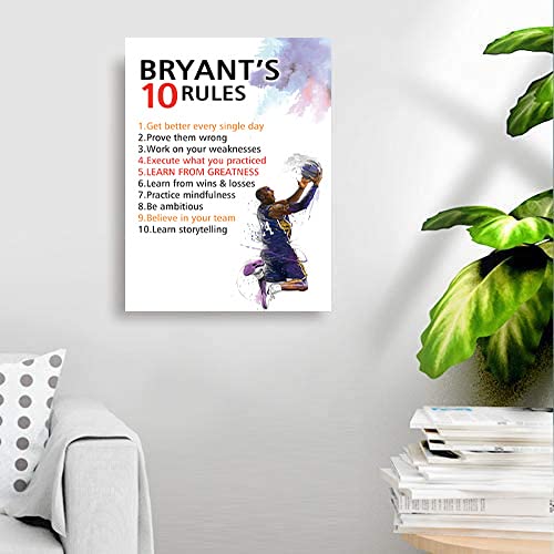 Chenjingling Kobe Bryant Painted Famous Quotes Basketball Decorative Paintings Suitable For Libraries thumb #1