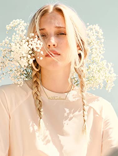 Q&Locket Custom Cursive Name Necklace Personalized Name Plate Customized Initial Necklaces for Women Men3