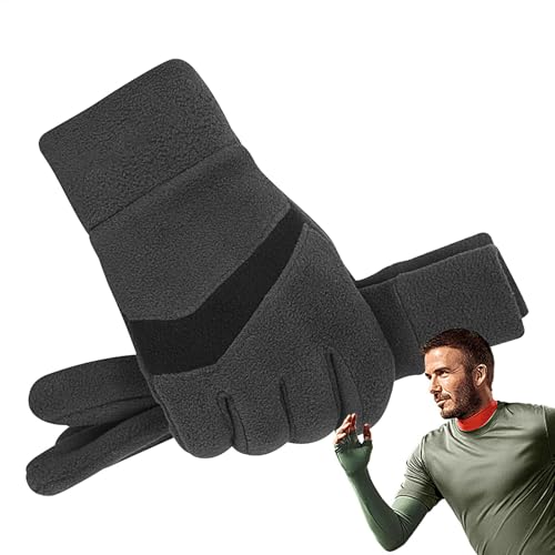 Guantes para clima frío, guantes térmicos para pantalla táctil, guantes cálidos de forro polar, antideslizantes, resistentes al viento, guantes aislados suaves para conducir y correr