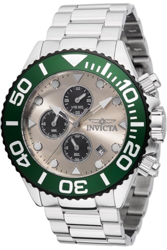 INVICTA Grand Diver 48587 Reloj de Hombre   Movimiento de Cuarzo   Acero Inoxidable con Esfera Beige   52 mm