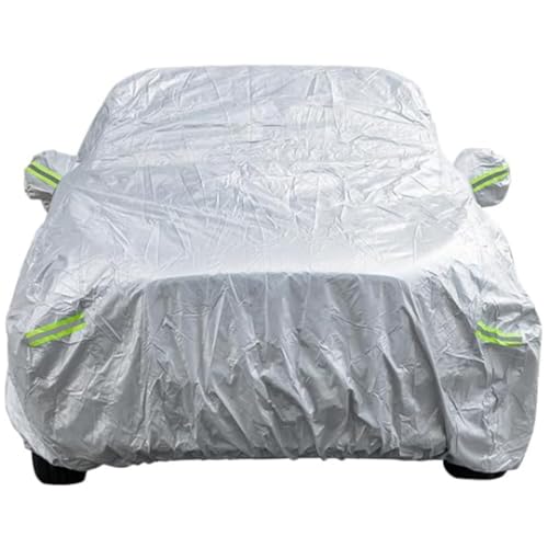 HOMFME 3 Layers Hatchback Car Cover Waterproof Breathable Full Car Cover with Zipper Door Reflective Strips Storage Bag Outdoor Rain Dust Sun UV Protection Auto Cover (Fit SUV 431x165x119cm)