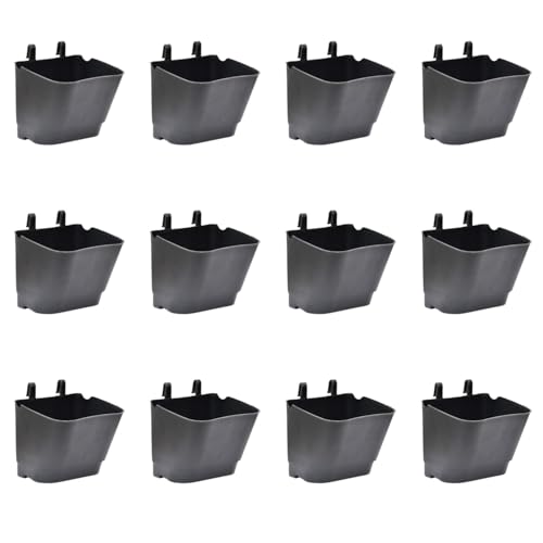 Image of Vertical Hanging Pot 5x5x5 Inch (Pack of 12) | Strong Hanging Planter for Balcony, Home Garden & Wall Decor | Finish Indoor Outdoor Plant Pots