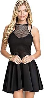 فستان للنساء بتصميم عصري برقبة على شكل حرف I، فستان قصير للزفاف والصيف والمساء والحفلات