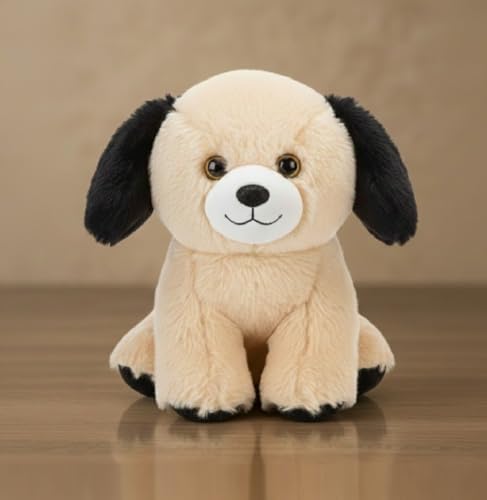 Image of Plush Dog Toys for Kids Stuffed Animal Puppy Soft Toy, Birthday Gift, Adorable Gifts for Kids and Adult, Glitter Eyes, 23 CM (Beige) | for Boys & Girls