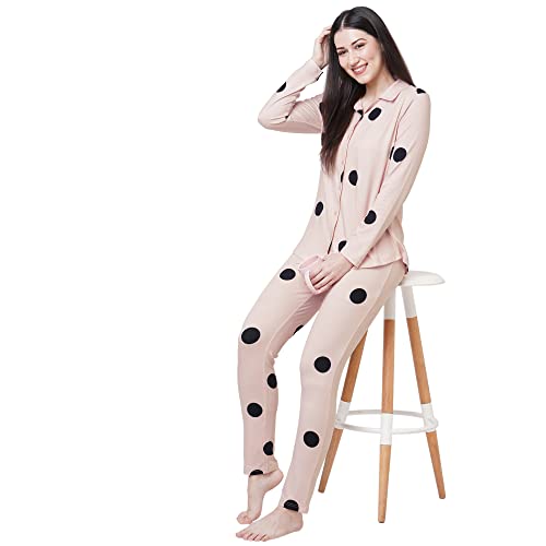 Image of Sweet Dreams Women's Cotton Printed Night Suit Set