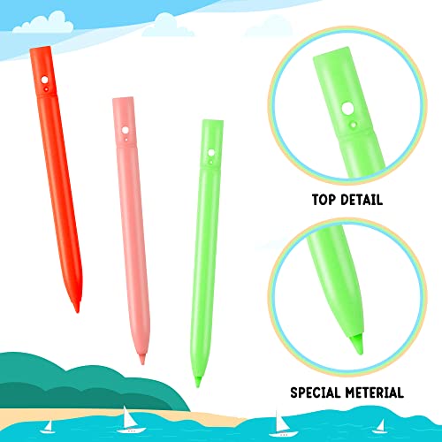 Replacement Colorful Stylus Drawing Pen and lanyard for LCD Writing Tablet, Colorful Drawing Tablet,Kids Drawing pads,Doodle Board(3 Pack Stylus Pens(Random Colorful) and 1 lanyard) - Image 2