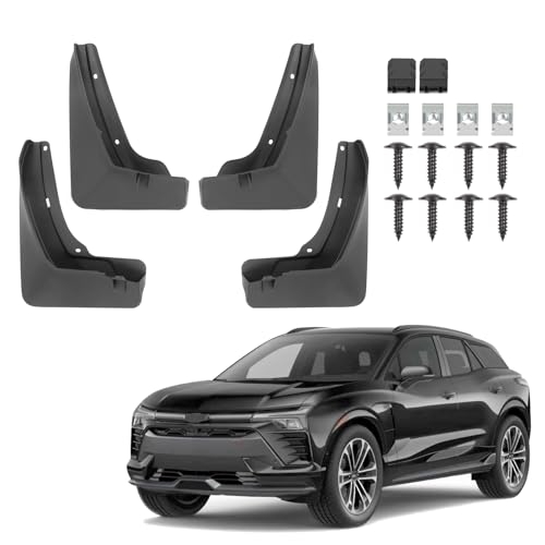 Image of Mud Flaps Splash Guards Fit for Chevrolet Blazer EV 2024 2025 | No Drilling Required Bendable Mud Guards | Front & Rear 4-Piece Set Car Accessories