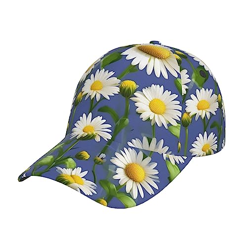 Casquette de baseball florale avec trou queue de cheval pour sport
