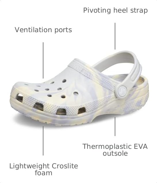 Image of Crocs Unisex-Child Classic Watercolor Marbled Clog