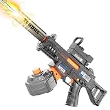 Toupus Electric Water Gun for Adults & Kids, Automatic Squirt Guns with 32Ft Long Range, 300 Water Shots, LED Light, Summer Outdoor Swimming Pool Water Toys, Gray