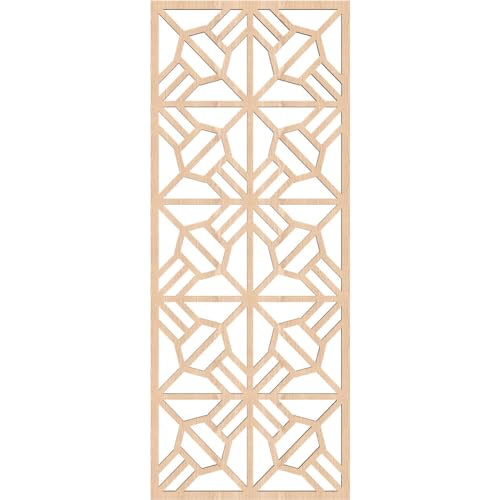 Image of 15 3 /8 inchW x 39 3 /8 inchH x 3 /8 inchT Auburn Decorative Fretwork Wood Wall Panels, Red Oak