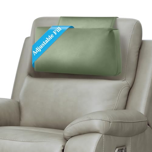 AHUAWA Recliner Headrest Pillow, Adjustable Comfort Neck & Head Support Pillow, Soft Velvet Non-Slip Headrest for Pain Relief & Relaxation, Ideal for Recliner, Couch, Chair, Sofa