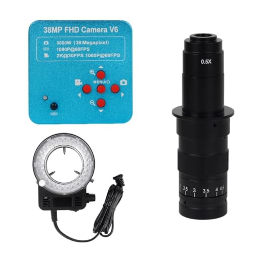 Microscope 38MP 3800W USB Industrial Electronic Digital Video Microscope Camera(38MP with 180X-light)