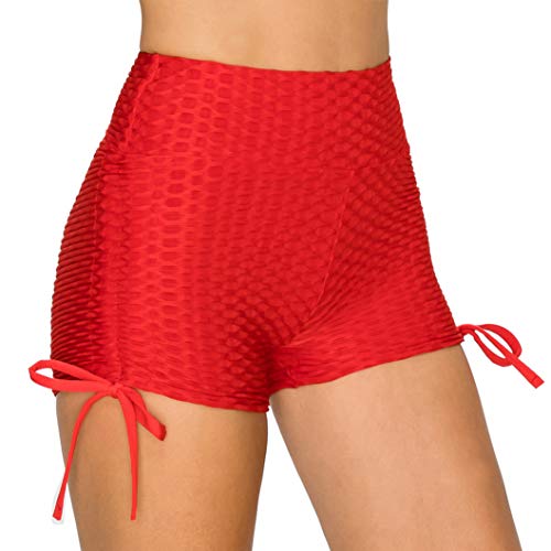Image of ALWAYS Women's Honeycomb Compression Shorts - High Waist Slimming Butt Lift Textured Workout Shorts