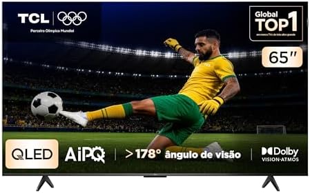 Smart TV TCL 65 Polegadas QLED 4K P7K WiFi Bluetooth Google TV HD...