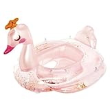 子ども用浮き輪 ピンク 足入れBタイプ PVC製 スワン型 ハンドル付き AP-UJ0942-B