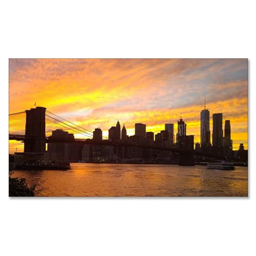 Toile Impression Coucher de soleil Brooklyn New York Melancolie