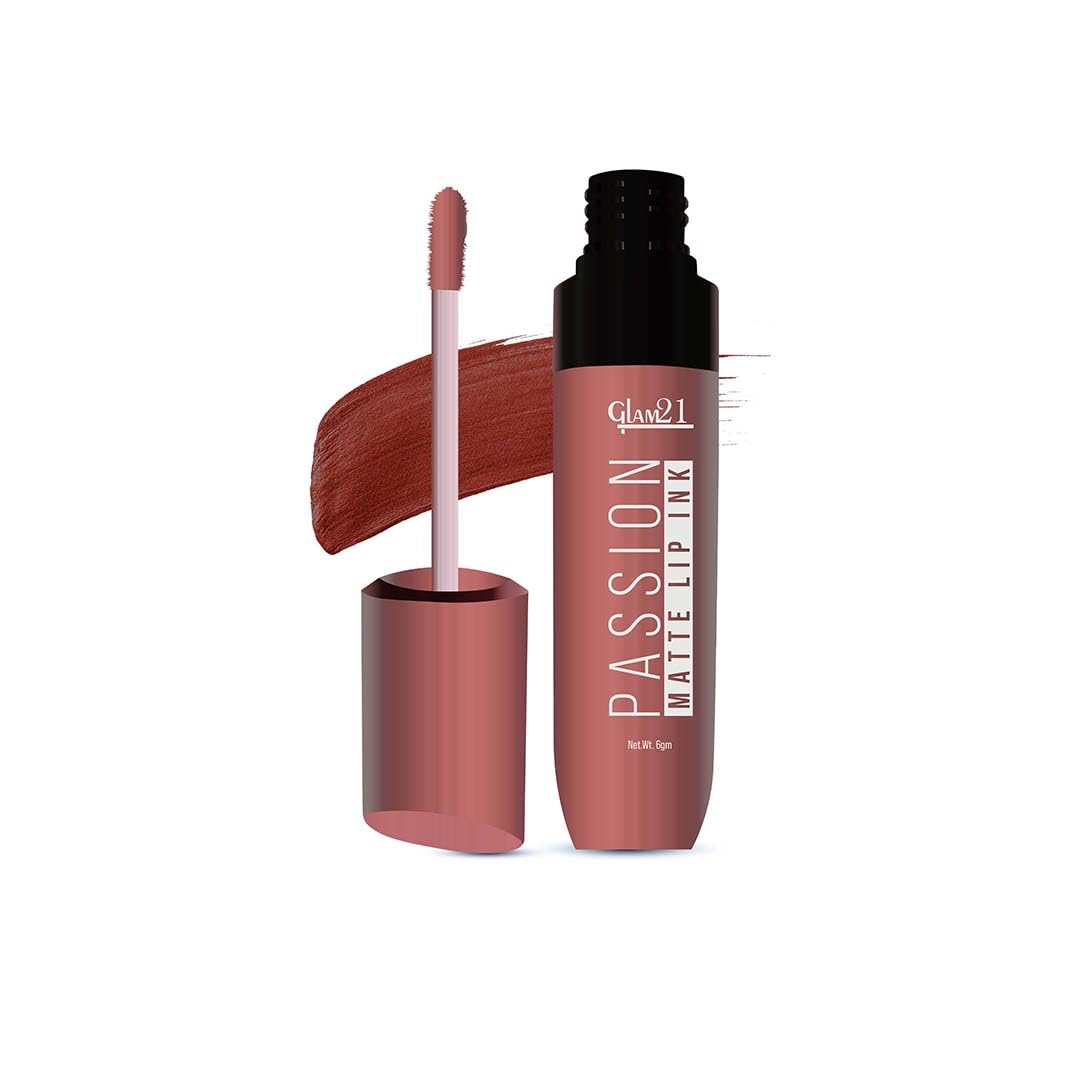 Glam21 Passion Matte Lip Ink | Upto 12-Hour Color Stay | Lightweight & Comfortable | Non-Sticky And Non-Drying - 18 Nude Pout,6gm-image-13