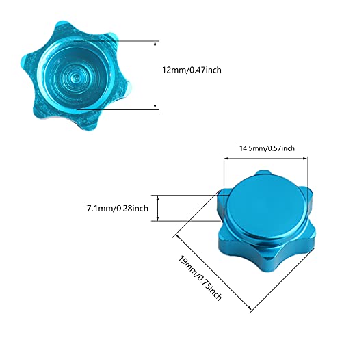 Gdool 4Pcs Rc Car 1/8 Scale 17Mm Dust Lock Nuts Adapter For Rc Off-Road Truck Redcat Losi Team-C Wheel And Tire Accessories (Blue) #TOP3