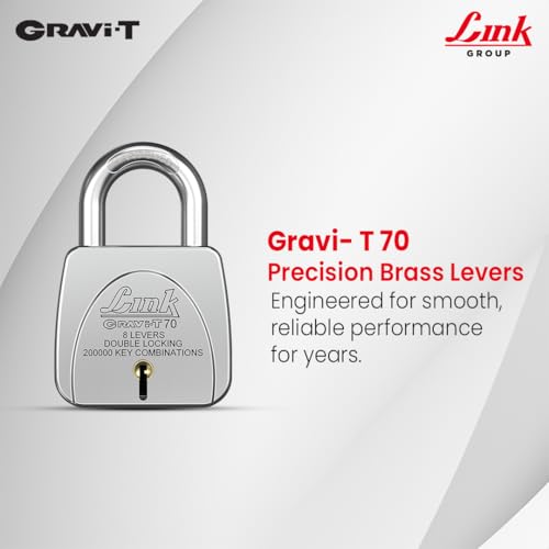 Link Gravi-T 70mm Heavy Duty Padlock Silver - Image 3