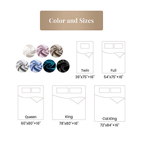 Lilysilk Silk Fitted Sheet, 19 Momme Grade 6A 100% Mulberry Silk, 16'' Deep Pocket, Luxury Soft Silk Bottom Sheet, Ivory, Twin Size #TOP7