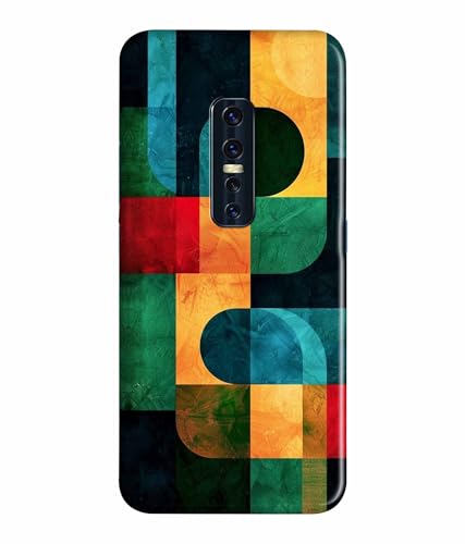 Image of Pattern Colorful Printed Hard Back Case Cover & Compatible for Vivo V17 Pro (Multicolor) - D1812