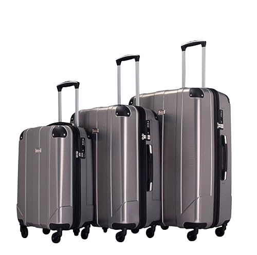 Carry-on Suitcase Luggage Luggage Sets Hardshell 3s Lightweight Durable Suitcase Spinner Wheels with Lock Carry-on Suitcases Carry On Luggages, 20/24/28inch (3s 20/24/28inch)