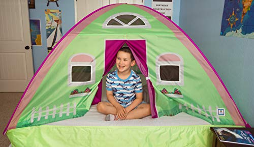 Pacific Play Tents 19601 Kids Cottage House Bed Tent Playhouse - Fits Full Size Mattress , Pink #TOP3