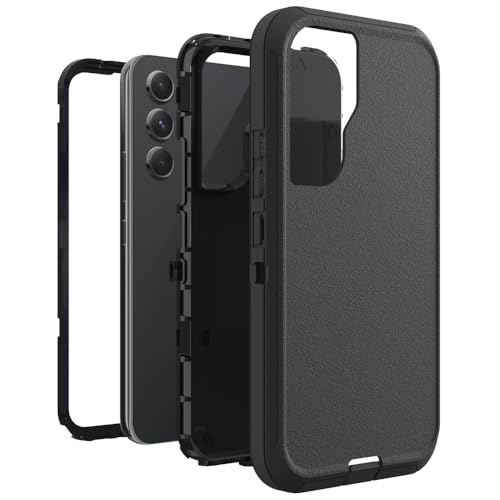 Image of Case for Galaxy A54, Heavy-Duty Tough Rugged Shockproof Drop Protective Cover Cases for Samsung Galaxy A54, Black