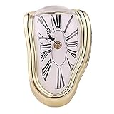 Liadance Dekorative dali Uhr schmelzuhr surrealistische tischregale Mode Uhr inspiriert lustig Home büro schauen Uhr Beste geburtstagsgeschenkidee für männer und Frauen golden