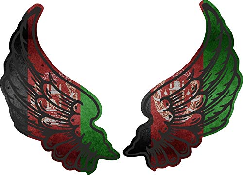 Akachafactory Autocollant Sticker Ailes Biker Motard Drapeau Pays AFG Afghanistan