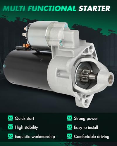 Image of SCITOO Starter Motor fit for Audi for S4 2.7L 2002,for Volkswagen for Passat 1.9L 1997,for Volkswagen for Passat 2.0L 2004-2005 Replacement Starter 17977