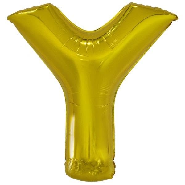 Amscan 9909600 9909600-Gold Buchstabe Y SuperShape Folienballon-38, gold