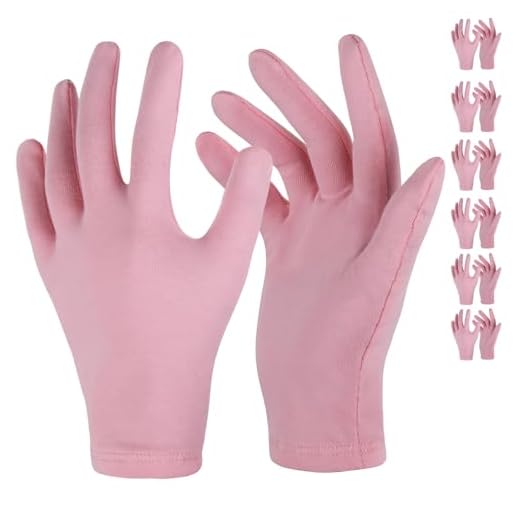 Donfri 6 Paar Baumwollhandschuhe Neurodermitis Arbeitshandschuhe Dünn Schutzhandschuhe Feuchtigkeitsspendende Handschuhe für Trockene Hände, Ekzeme, Schönheit