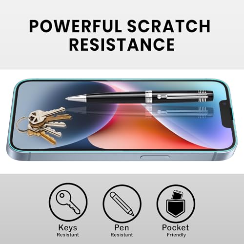 Image of ArmourPro Military-Grade Borderless Tempered Glass for iPhone 14 Plus and 13 Pro Max (6.7 Inch) with Edge to Edge Protector Coverage, Cable Protector and Easy Installation Kit | Anti Dust Mesh Filter