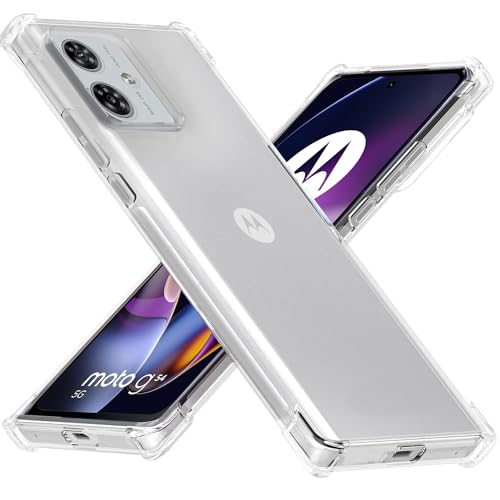 USTIYA Case for Motorola Moto G54 Clear TPU Four Corners Protective Cover Transparent Soft - image 1