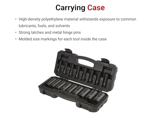 Image of TEKTON 1 /2 Inch Drive Impact Socket Set, 17-Piece | SID92305