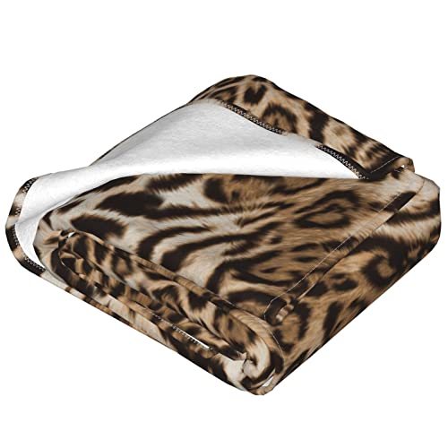 Leopard Print Soft Blanket All Season Fuzzy Throw Warm Lightweight Blanket Flannel Blankets Fleece Throws For Bed Sofa Couch Travel Home Living Room Decor 80"X60" #TOP3