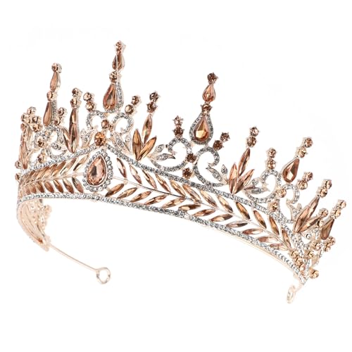 Accessoire cheveux femme pour mariage avec cette couronne baroque rose doré