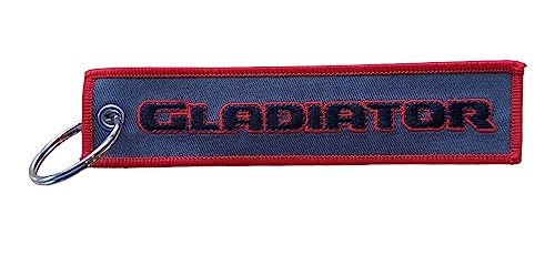 Jeep Gladiator Logo embroidered Keychain 5" x 1" logos front