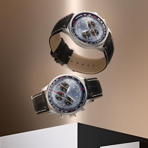 Image of Carlington Legacy Series Analog Wrist Watches with Chronograph & Premium Leather Strap for Men - CT 9988