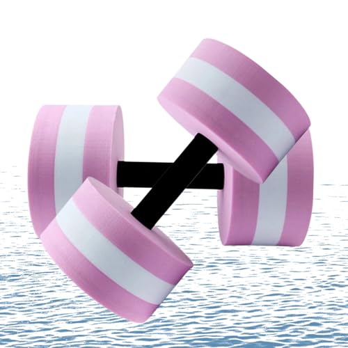 Pesas de agua, pesas de agua, pesas de piscina, mancuernas de agua, 2 insertos de entrenamiento con espuma de alta densidad, equipo de ejercicios de agua para hombres y mujeres, ejercicio de piscina