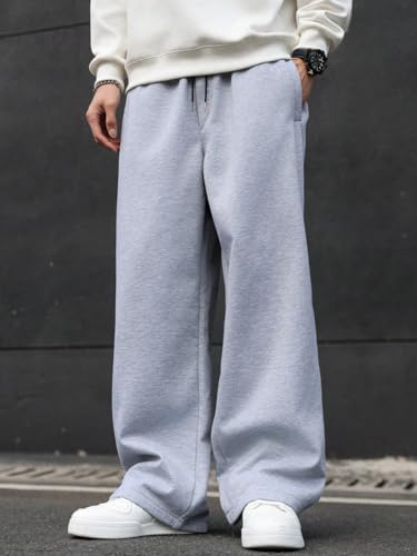 Image of dockstreet Straight Wide fit Long Length Open Bottom Jogger for Men /Trending Multi Pocket Style, Relaxed Casual Pants for Men
