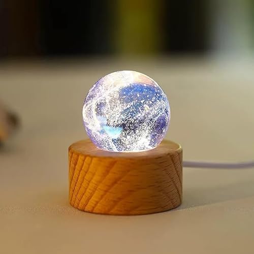 Bola de cristal transparente con luz de noche LED 40mm