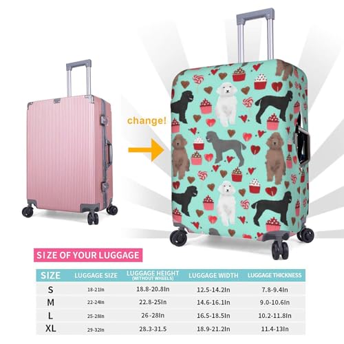 Housse de bagage imprimée caniche pour repérer sa valise - 6