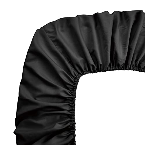 FreshCulture Twin Fitted Sheets, Bulk Pack of 6, Deep Pocket, Soft Microfiber Bottom Sheets for Home, Salons, Hotels, Twin Size Fitted Sheets Only (Black)