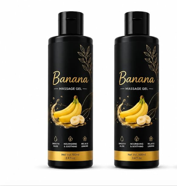 Banana Massage Gel 100ml | Water-Based Body Massage Gel | Smooth Glide Formula | Nourishing & Moisturizing Non-Sticky & Easy to Wash | Suitable for Men & Women-image-10
